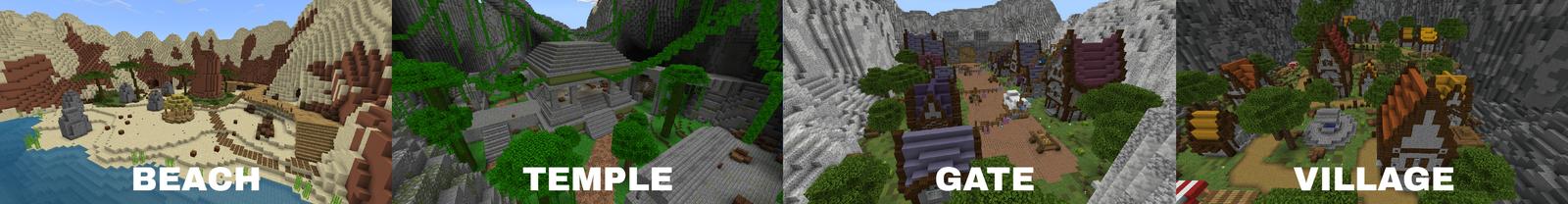 Panorama of the Minecraft Bedrock Marketplace product FREE FOR ALL created by Pickaxe Studios.