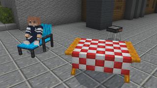Screenshot of the Minecraft Bedrock Marketplace product FURNITURE Roleplay World created by Pickaxe Studios.