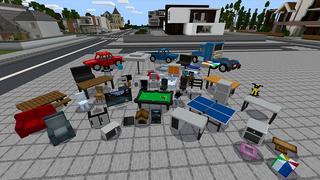 Screenshot of the Minecraft Bedrock Marketplace product Furniture: World created by Pickaxe Studios.