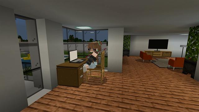 Screenshot of the Minecraft Bedrock Marketplace product Furniture created by Pickaxe Studios.
