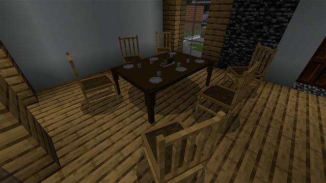 Screenshot of the Minecraft Bedrock Marketplace product Furniture created by Pickaxe Studios.