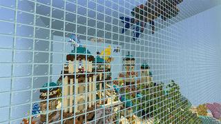 Screenshot of the Minecraft Bedrock Marketplace product Giant Fish Tank Skyblock created by Pickaxe Studios.