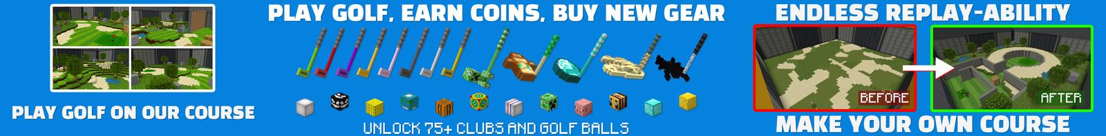 Panorama of the Minecraft Bedrock Marketplace product GOLF created by Pickaxe Studios.