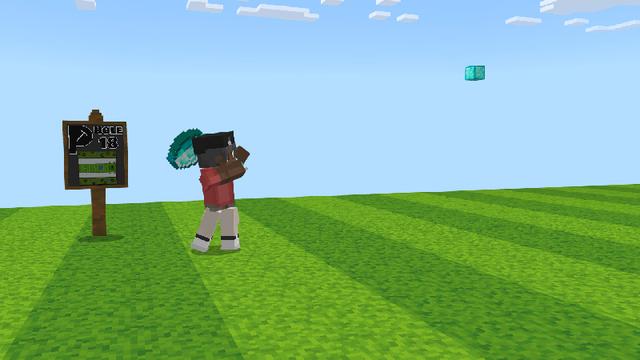 Screenshot of the Minecraft Bedrock Marketplace product GOLF created by Pickaxe Studios.