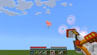 Screenshot of the Minecraft Bedrock Marketplace product GRAVITY WEAPONS Add-On created by Pickaxe Studios.