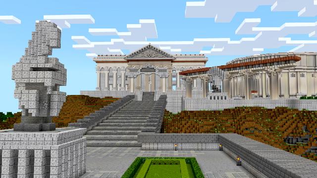 Screenshot of the Minecraft Bedrock Marketplace product GREEK VILLAGE created by Pickaxe Studios.
