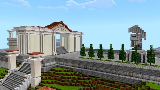 Screenshot of the Minecraft Bedrock Marketplace product GREEK VILLAGE created by Pickaxe Studios.