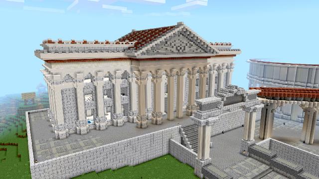 Screenshot of the Minecraft Bedrock Marketplace product GREEK VILLAGE created by Pickaxe Studios.