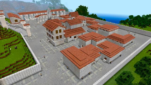 Screenshot of the Minecraft Bedrock Marketplace product GREEK VILLAGE created by Pickaxe Studios.