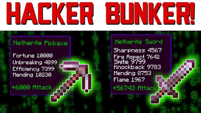Thumbnail of the Minecraft Bedrock Marketplace product HACKER BUNKER! created by Pickaxe Studios.