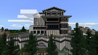 Screenshot of the Minecraft Bedrock Marketplace product Hacker Mansion created by Pickaxe Studios.