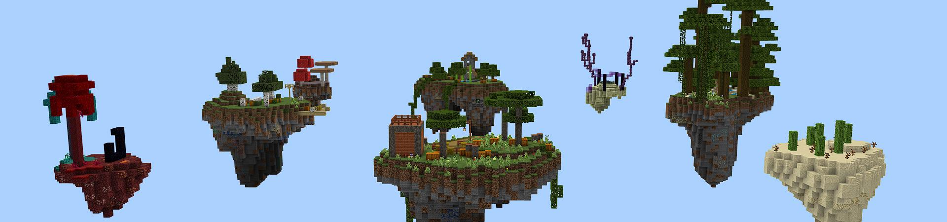 Panorama of the Minecraft Bedrock Marketplace product Hacker One Block Skyblock created by Pickaxe Studios.
