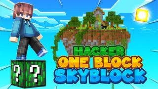 Thumbnail of the Minecraft Bedrock Marketplace product Hacker One Block Skyblock created by Pickaxe Studios.