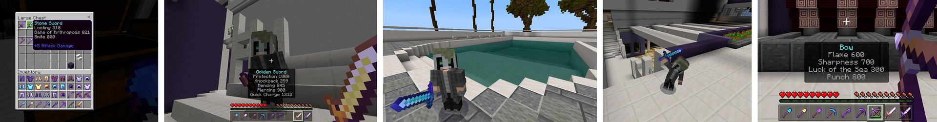 Panorama of the Minecraft Bedrock Marketplace product Hacker Tools World created by Pickaxe Studios.