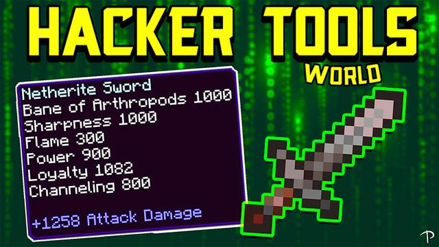 Thumbnail of the Minecraft Bedrock Marketplace product Ferramentas Hacker Mundo created by Pickaxe Studios.