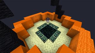 Screenshot of the Minecraft Bedrock Marketplace product Halloween: Pumpkin Skyblock created by Pickaxe Studios.