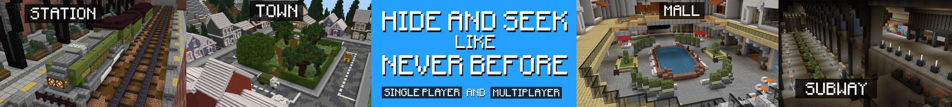 Panorama of the Minecraft Bedrock Marketplace product HIDE! created by Pickaxe Studios.