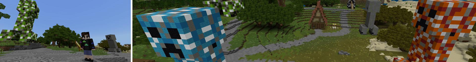 Panorama of the Minecraft Bedrock Marketplace product How to LIVE INSIDE A CREEPER! created by Pickaxe Studios.