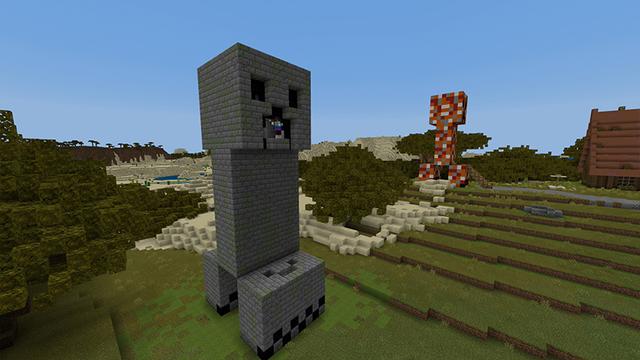 Screenshot of the Minecraft Bedrock Marketplace product How to LIVE INSIDE A CREEPER! created by Pickaxe Studios.