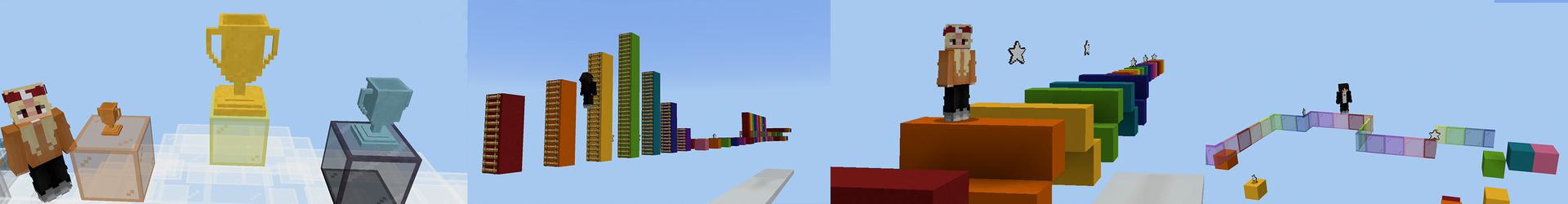 Panorama of the Minecraft Bedrock Marketplace product Infinite Parkour created by Pickaxe Studios.