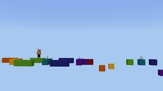 Screenshot of the Minecraft Bedrock Marketplace product Infinite Parkour created by Pickaxe Studios.