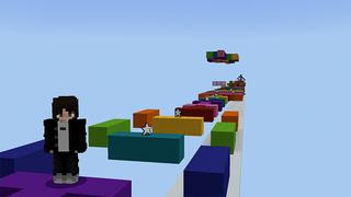 Screenshot of the Minecraft Bedrock Marketplace product Infinite Parkour created by Pickaxe Studios.