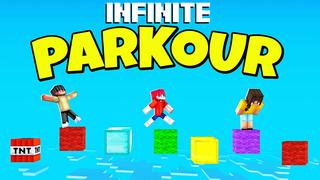 Thumbnail of the Minecraft Bedrock Marketplace product Infinite Parkour created by Pickaxe Studios.