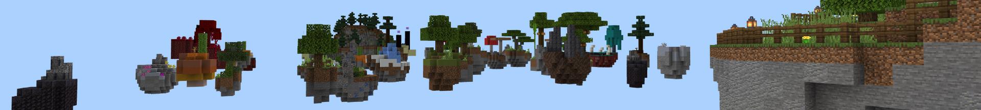 Panorama of the Minecraft Bedrock Marketplace product Infinity Classic Skyblock created by Pickaxe Studios.