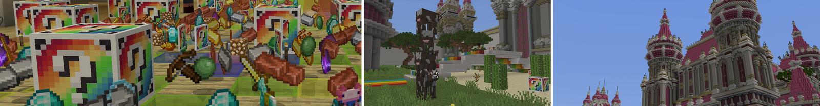 Panorama of the Minecraft Bedrock Marketplace product LUCKY BLOCK! created by Pickaxe Studios.