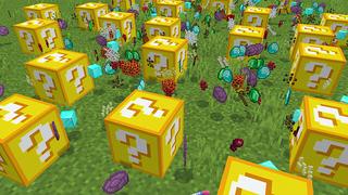 Screenshot of the Minecraft Bedrock Marketplace product LUCKY BLOCK created by Pickaxe Studios.