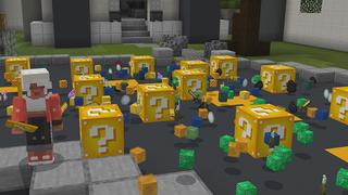 Screenshot of the Minecraft Bedrock Marketplace product Lucky Block City created by Pickaxe Studios.