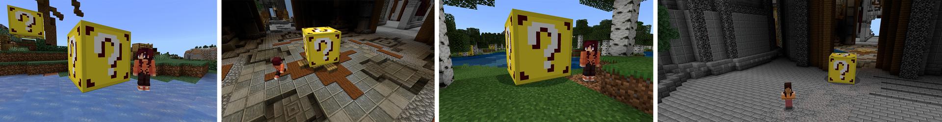 Panorama of the Minecraft Bedrock Marketplace product Lucky Block: Giant Block created by Pickaxe Studios.