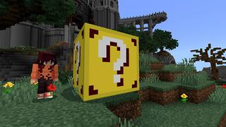 Screenshot of the Minecraft Bedrock Marketplace product Lucky Block: Giant Block created by Pickaxe Studios.