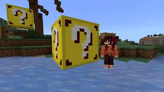 Screenshot of the Minecraft Bedrock Marketplace product Lucky Block: Giant Block created by Pickaxe Studios.