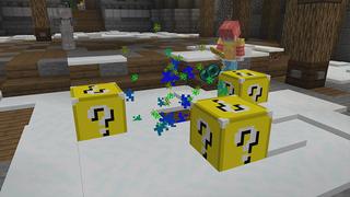 Screenshot of the Minecraft Bedrock Marketplace product LUCKY BLOCK HARDCORE! created by Pickaxe Studios.