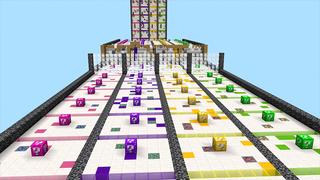 Screenshot of the Minecraft Bedrock Marketplace product Lucky Block Race created by Pickaxe Studios.