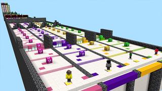 Screenshot of the Minecraft Bedrock Marketplace product Lucky Block Race created by Pickaxe Studios.