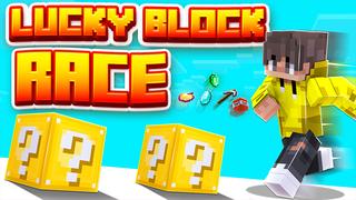 Thumbnail of the Minecraft Bedrock Marketplace product Lucky Block Race created by Pickaxe Studios.