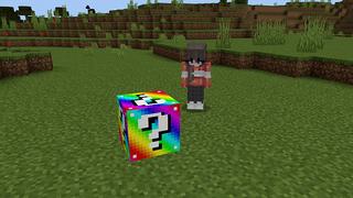 Screenshot of the Minecraft Bedrock Marketplace product LUCKY BLOCK! RAINBOW created by Pickaxe Studios.