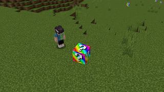 Screenshot of the Minecraft Bedrock Marketplace product LUCKY BLOCK! RAINBOW created by Pickaxe Studios.