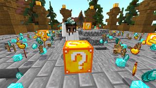 Screenshot of the Minecraft Bedrock Marketplace product LUCKY BLOCK: ULTIMATE SKYBLOCK created by Pickaxe Studios.