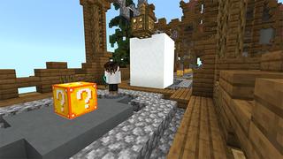 Screenshot of the Minecraft Bedrock Marketplace product LUCKY BLOCK: ULTIMATE SKYBLOCK created by Pickaxe Studios.