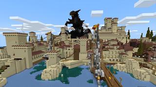 Screenshot of the Minecraft Bedrock Marketplace product Lucky Block World created by Pickaxe Studios.