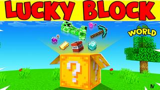 Thumbnail of the Minecraft Bedrock Marketplace product Lucky Block World created by Pickaxe Studios.