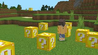 Screenshot of the Minecraft Bedrock Marketplace product LUCKY BLOCK ! created by Pickaxe Studios.