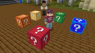 Screenshot of the Minecraft Bedrock Marketplace product Lucky Blocks: Extreme created by Pickaxe Studios.