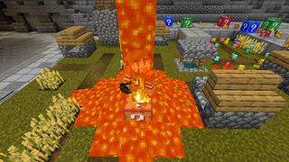 Screenshot of the Minecraft Bedrock Marketplace product Lucky Blocks: Extreme created by Pickaxe Studios.