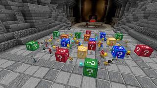 Screenshot of the Minecraft Bedrock Marketplace product Lucky Blocks: Extreme created by Pickaxe Studios.
