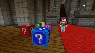 Screenshot of the Minecraft Bedrock Marketplace product Lucky Blocks: Extreme created by Pickaxe Studios.
