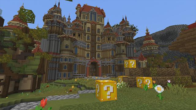 Screenshot of the Minecraft Bedrock Marketplace product Lucky Blocks: Original created by Pickaxe Studios.